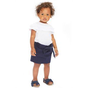 🏡 4/20 SALE Habitual NWT Tilly Front Box Skort Navy Baby Girl